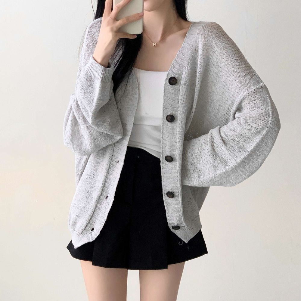 * Loose Summer Knit Cardigan