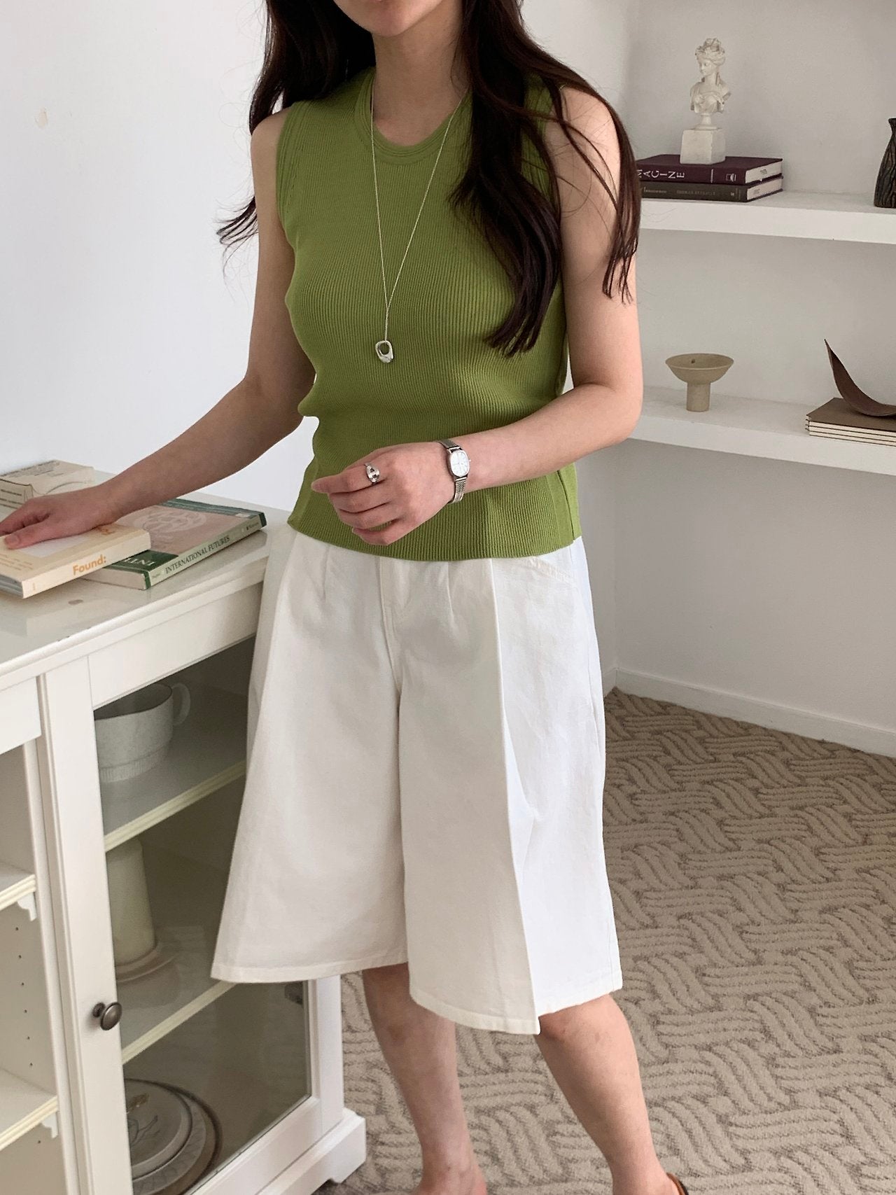 Sand U Neck Knit Tanktop(~7/29)