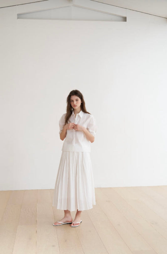 *Sheer Collar Blouse