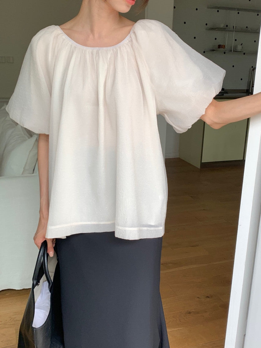 * Floral Ribbon Blouse