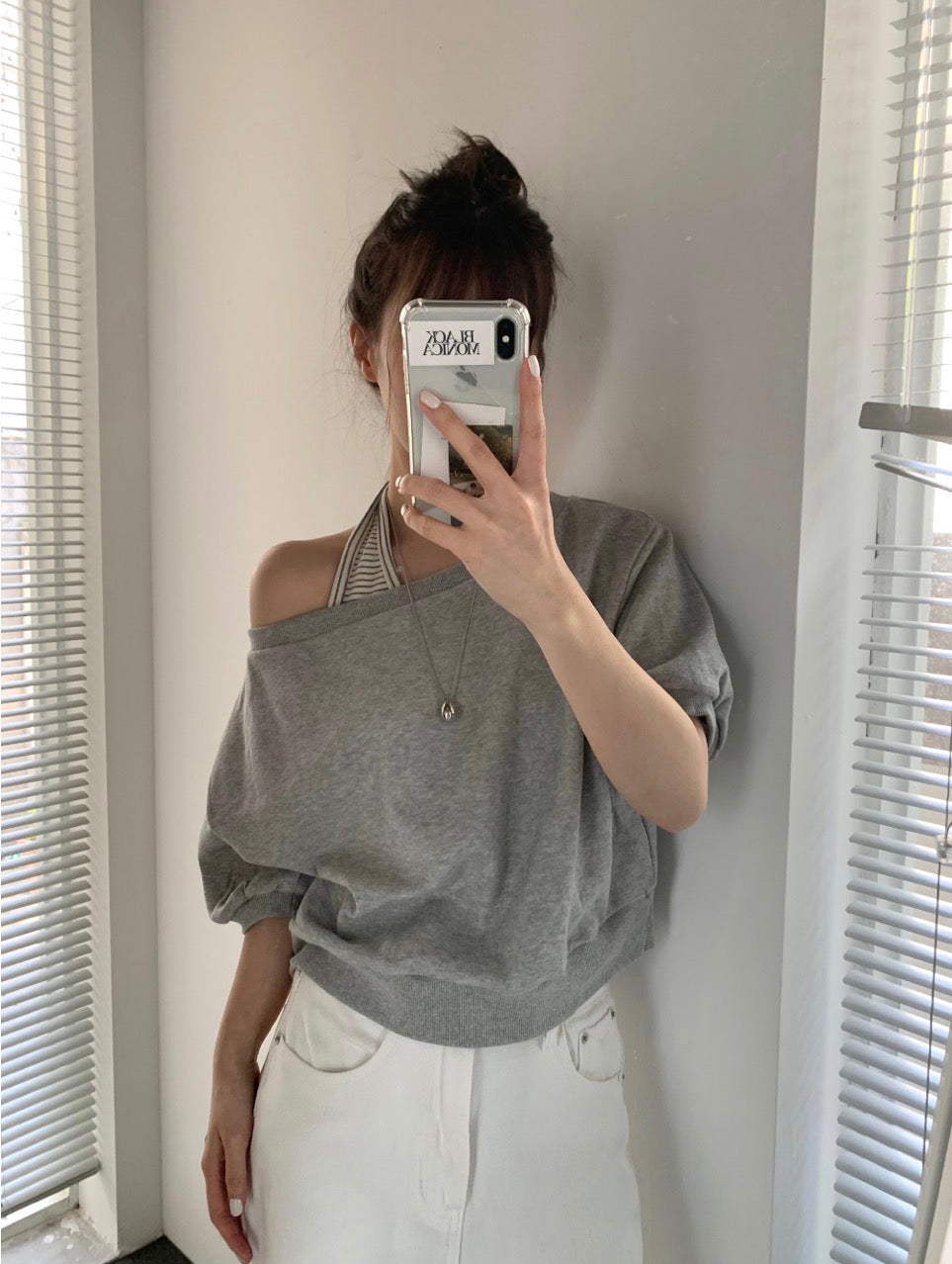 * Halter Layered Sweatshirt Set