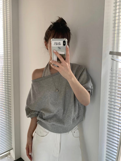 * Halter Layered Sweatshirt Set