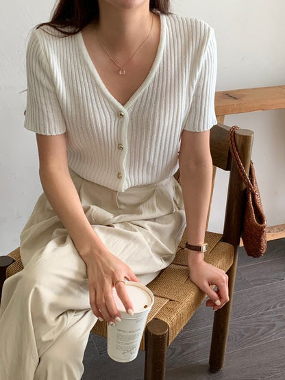* Luna Short Sleeve Cardigan