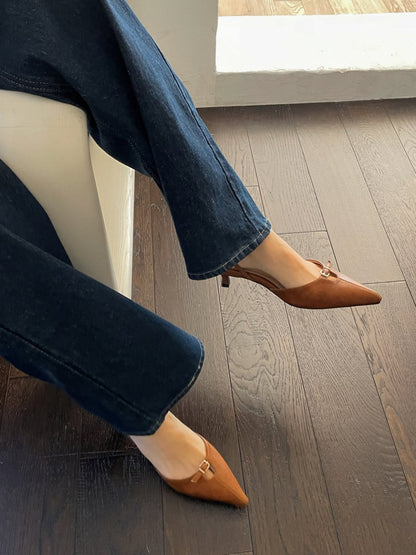 *Buckle Slingback Heel