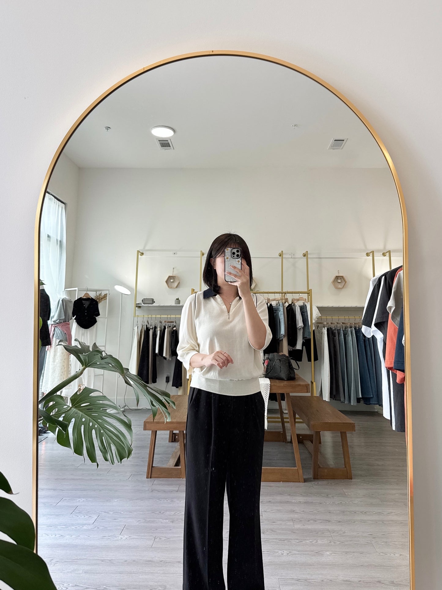 Contrast Collar Knit
