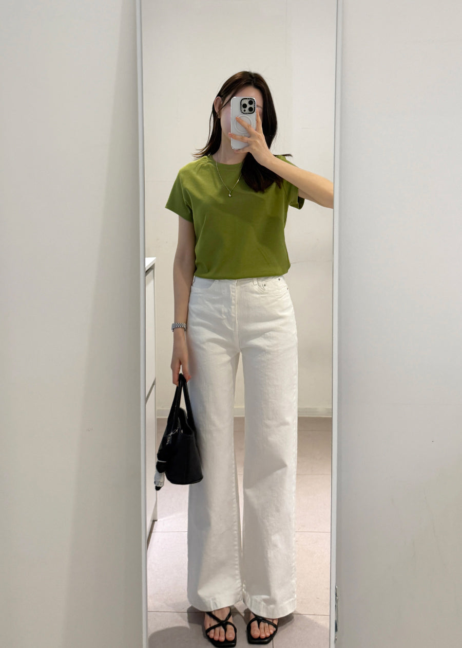 White Straight Denim