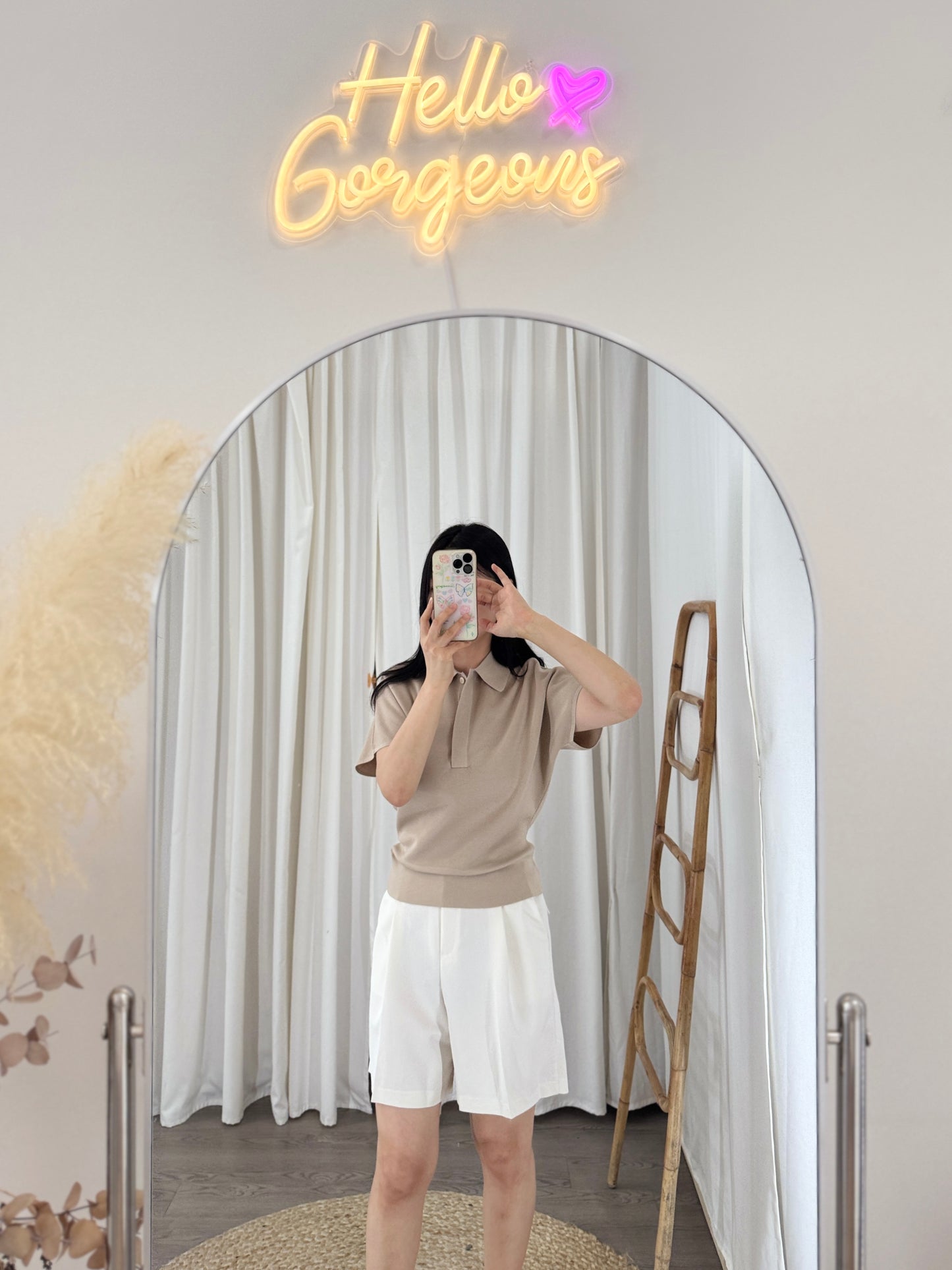 Plume Collar Knit Top (~6/4)