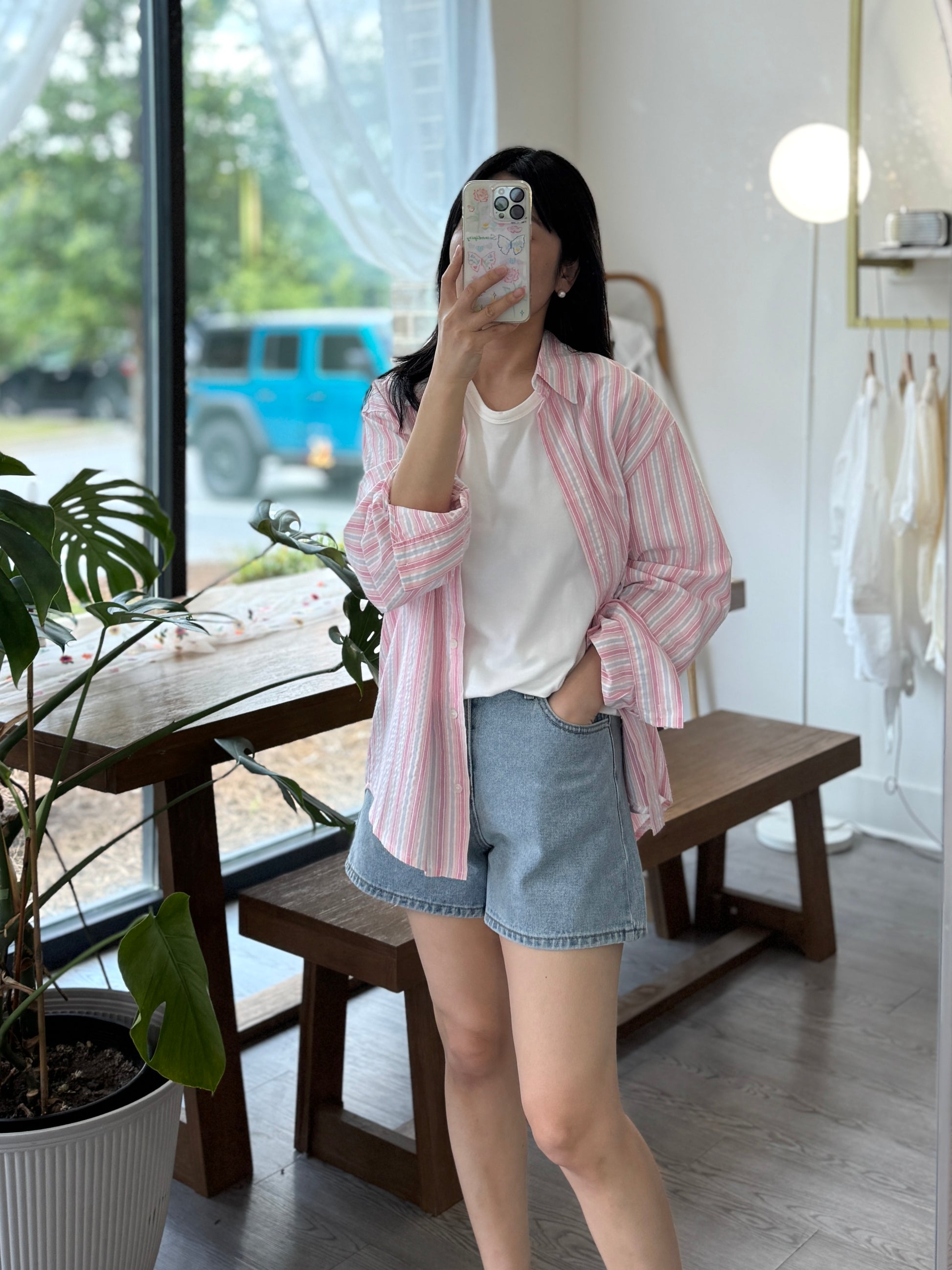 Color Stripe Shirt - AdoreMeU