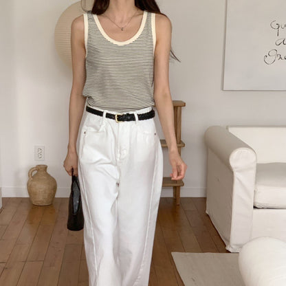 *Summer Stripe Sleeveless Top