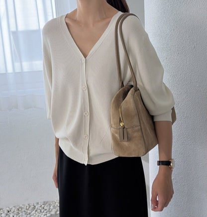 Soft V neck Cardigan (~10/4)