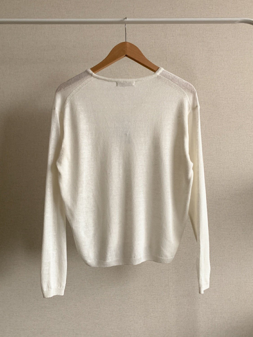 * Summer Linen V-neck Knit