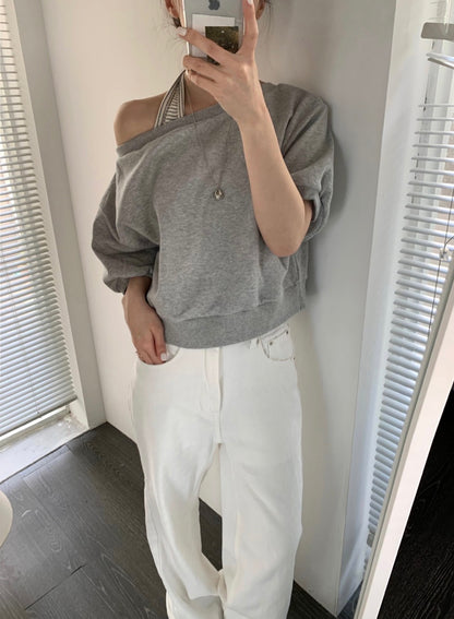 * Halter Layered Sweatshirt Set