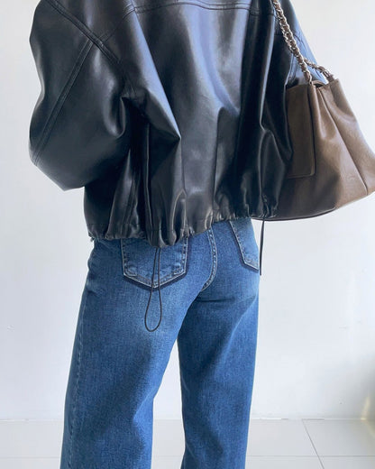 Banding Wide Flare Jeans (~9/5)