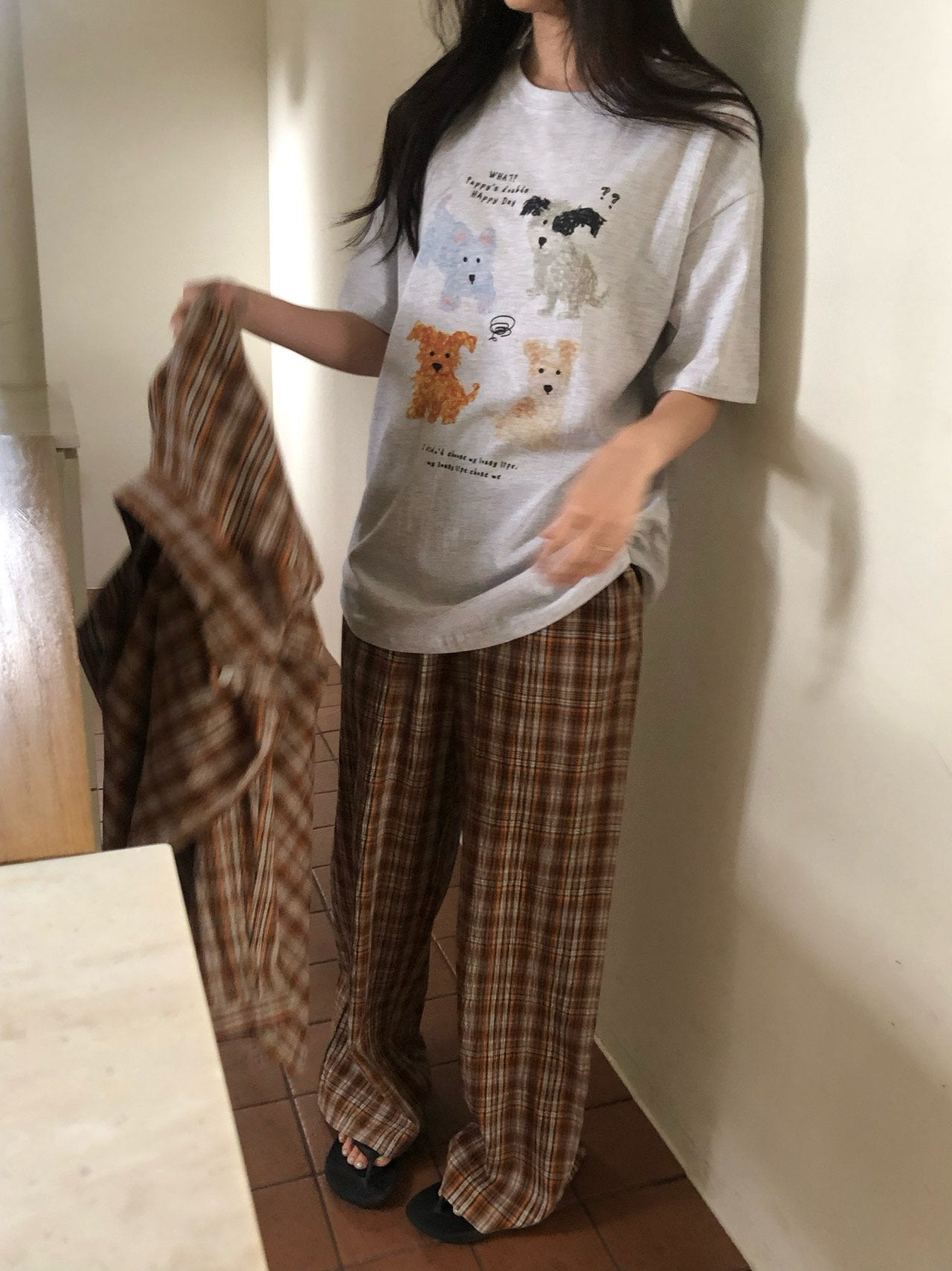 * Dog Graphic Oversized T-Shirt