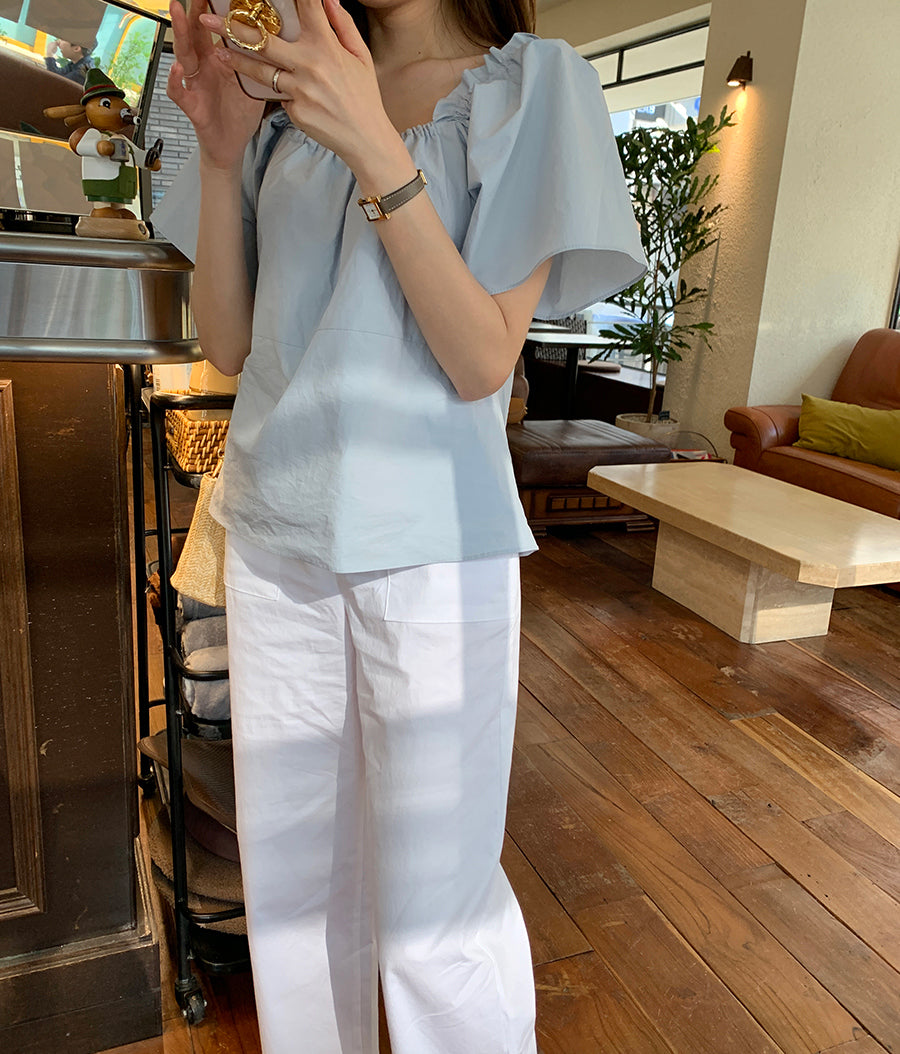 * Cotton Straight Fit Pants