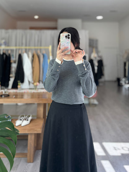 Sleeve Button Knit Top - AdoreMeU