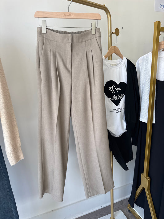 Wide Pintuck Banding Slacks - AdoreMeU