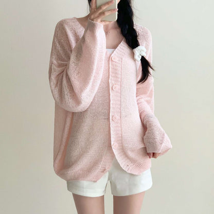 * Loose Summer Knit Cardigan
