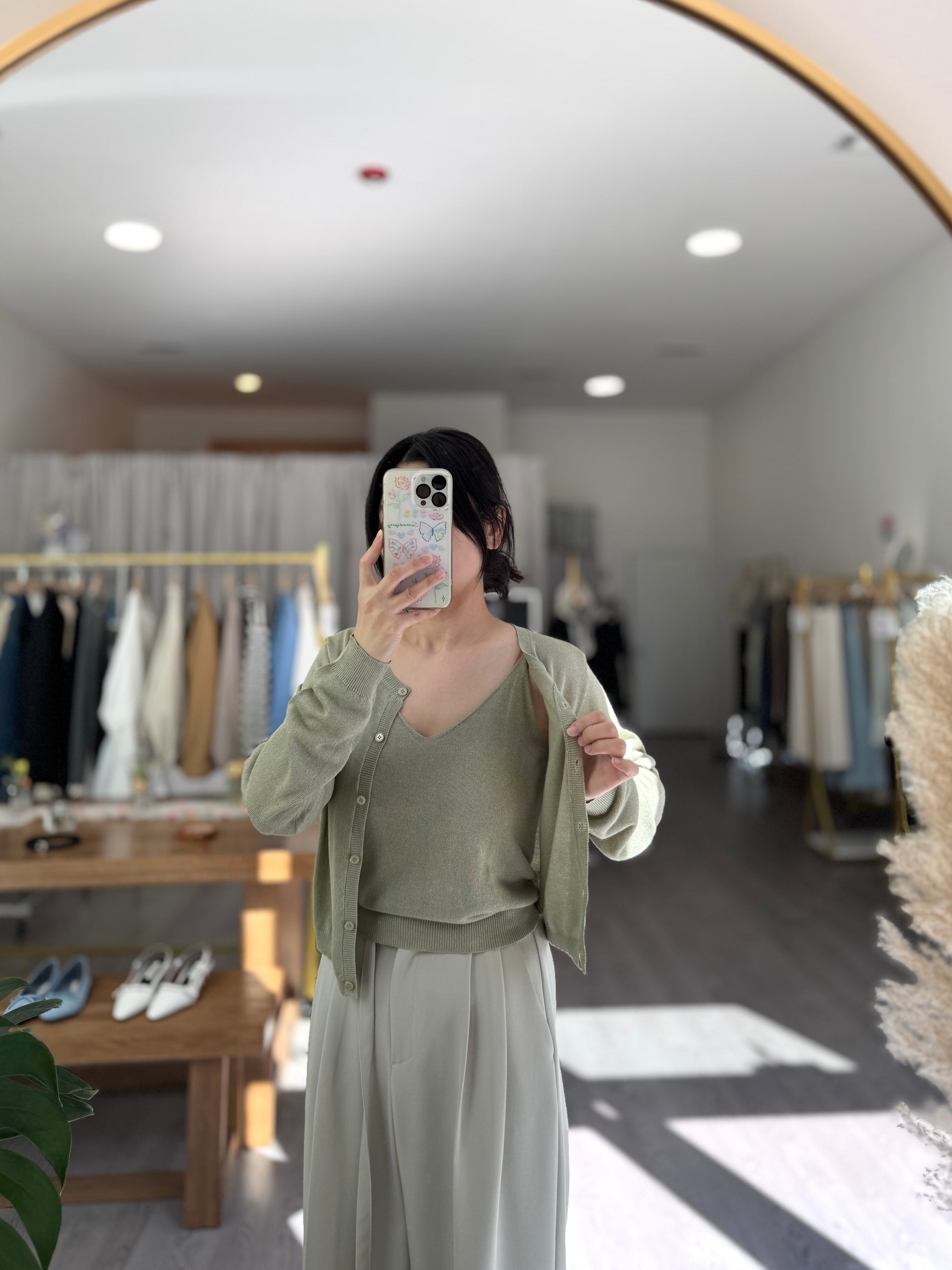 [SPECIAL PRICE] Mute Linen Cardigan Set - AdoreMeU