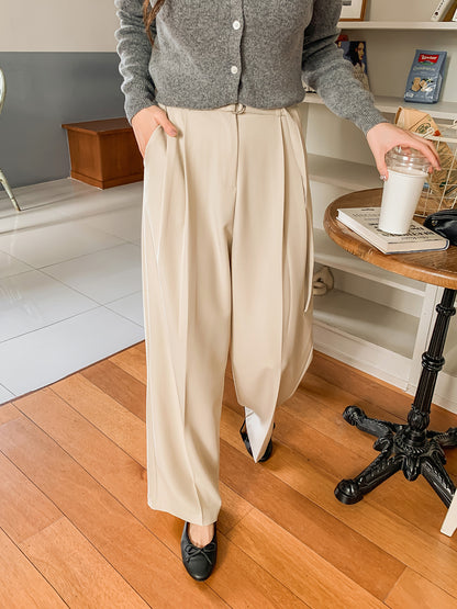 Hug Belt Wide Slacks - AdoreMeU