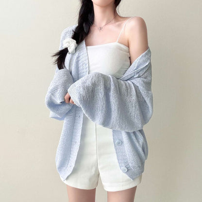 * Loose Summer Knit Cardigan