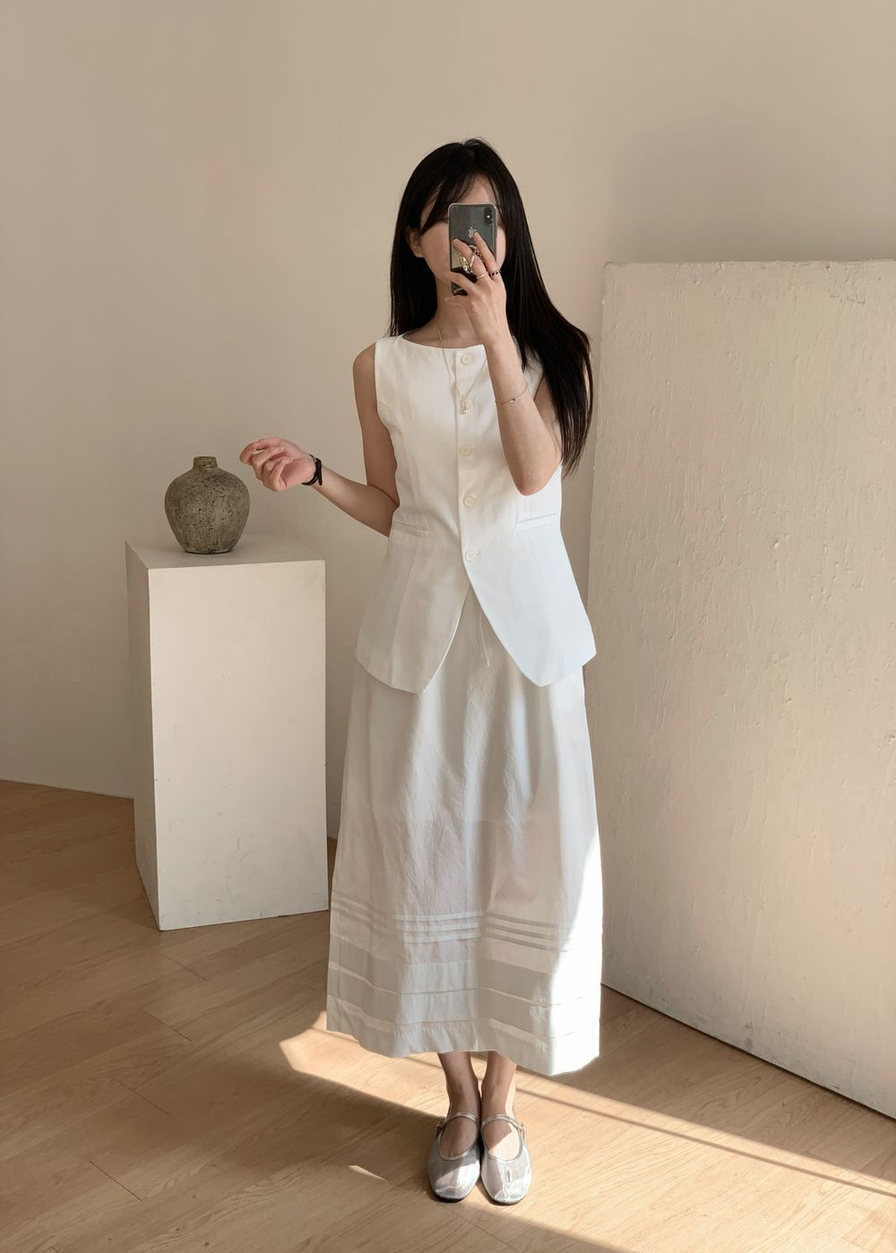 * Linen Blend Summer Vest