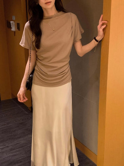 *  Elise Mock Neck Top