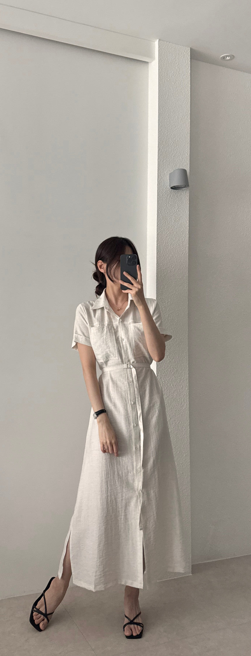 * Linen Pocket Dress
