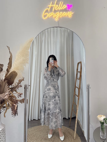 Diorr -Inspired Elegance Dress