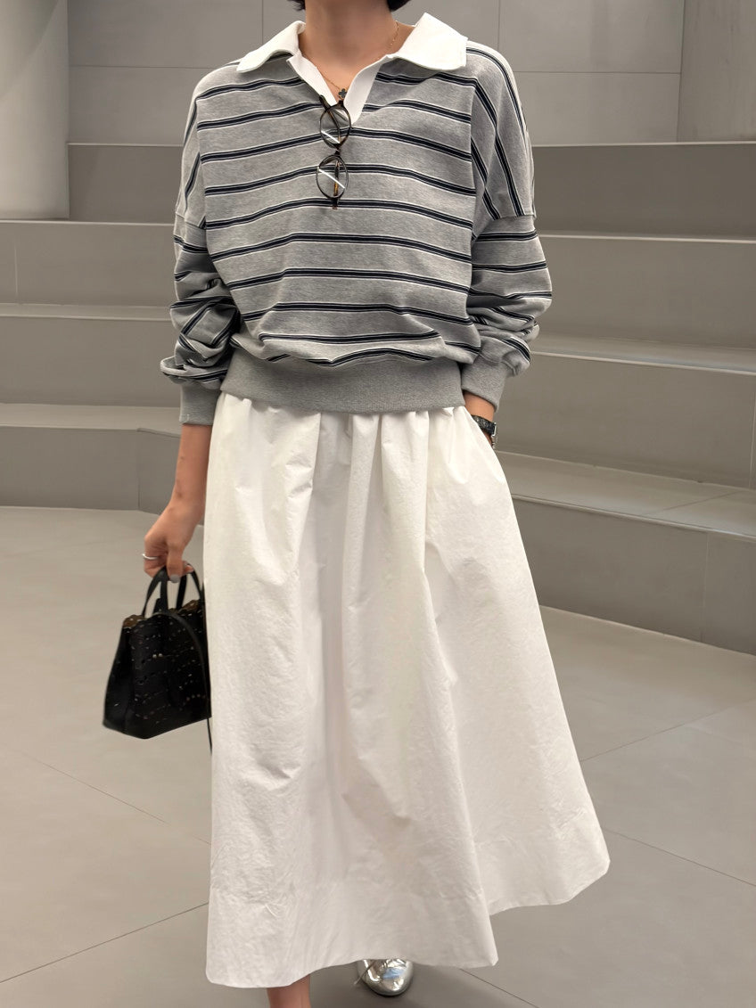 Striped Collar Sweatshirt(~10/17)