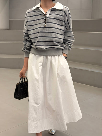 Striped Collar Sweatshirt(~10/17)