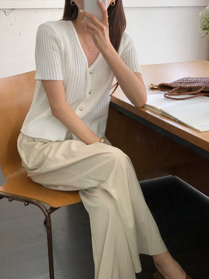 * Luna Short Sleeve Cardigan
