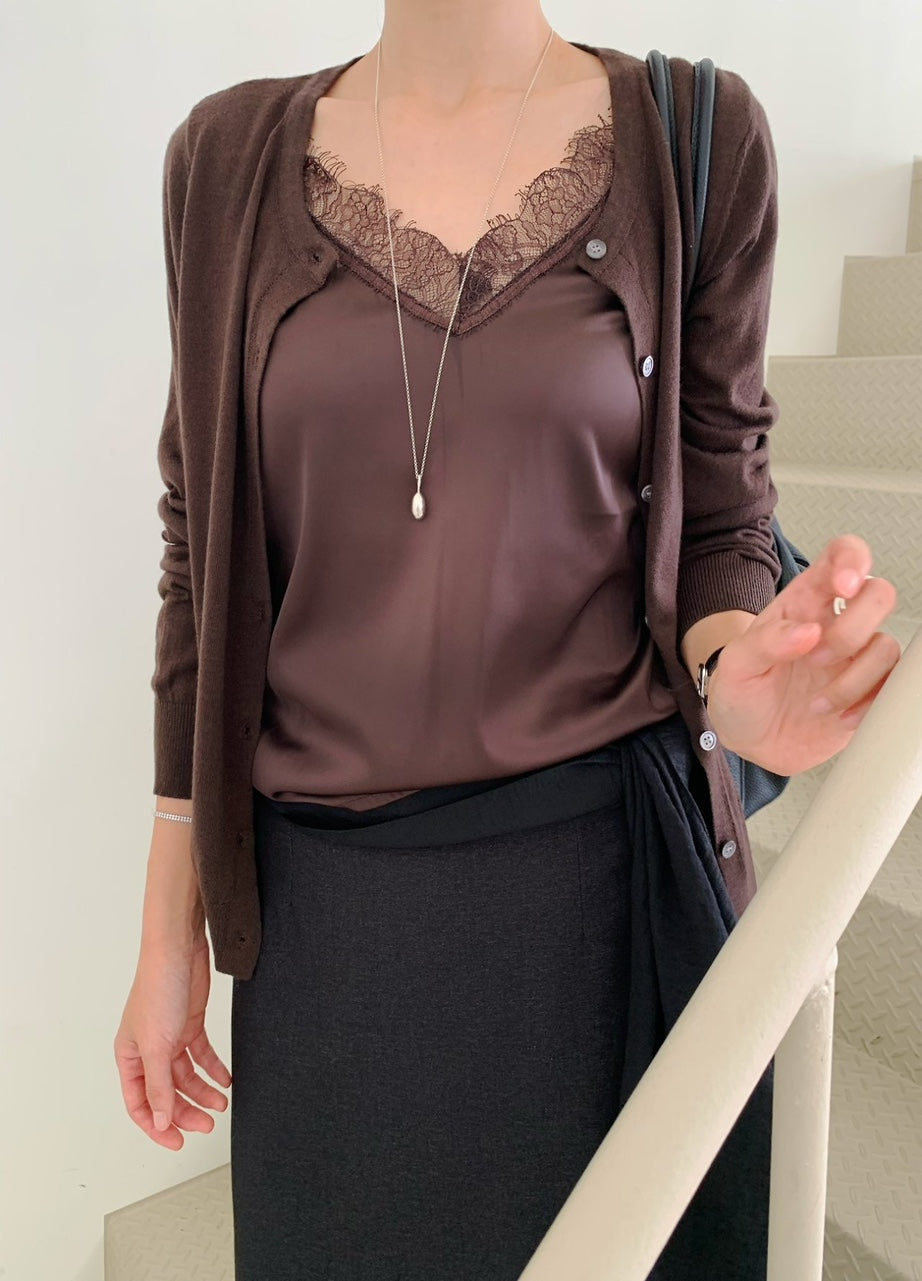 Lace Layered Cardigan(~10/22)