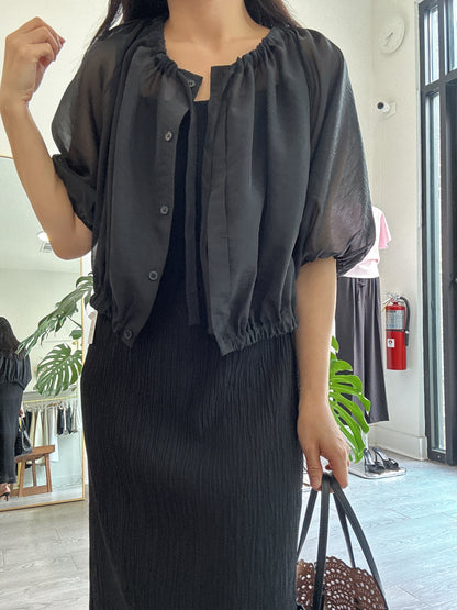 Organza Shirring Blouse
