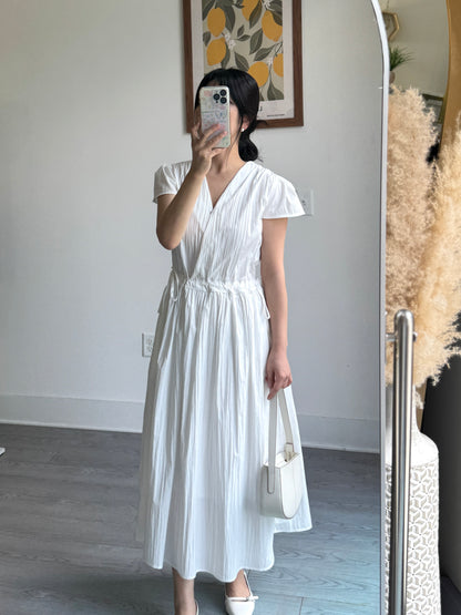 Ribbon Vneck Dress - AdoreMeU