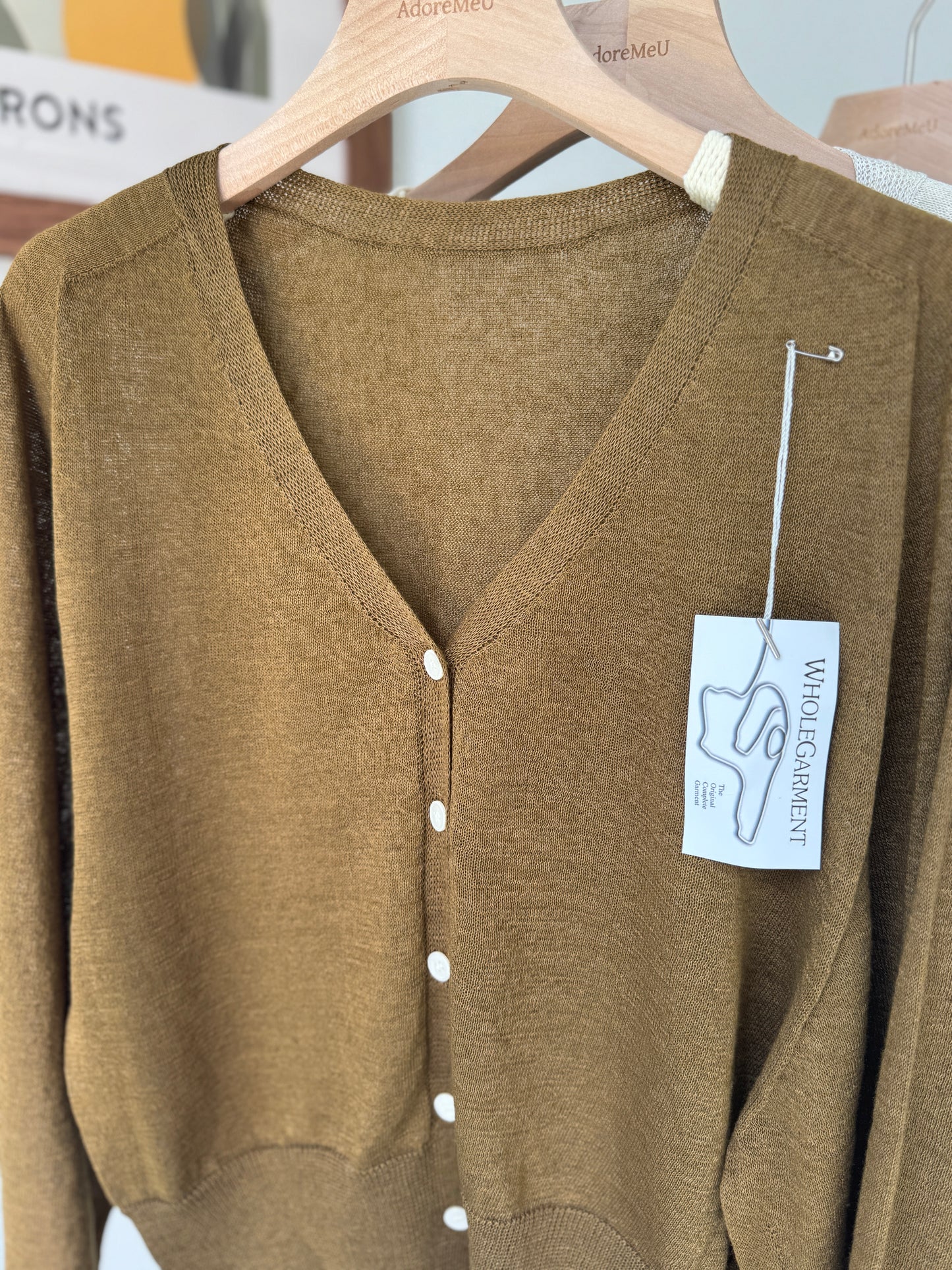 Linen Whole garment Cardigan(~9/8)