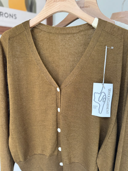 Linen Whole garment Cardigan(~9/8)