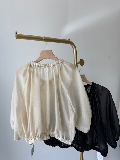 Organza Shirring Blouse