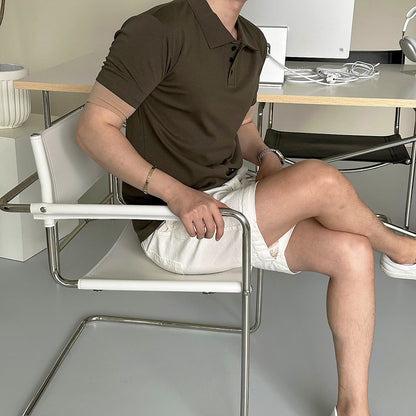 Collar  Muscle Short Sleeve - AdoreMeU