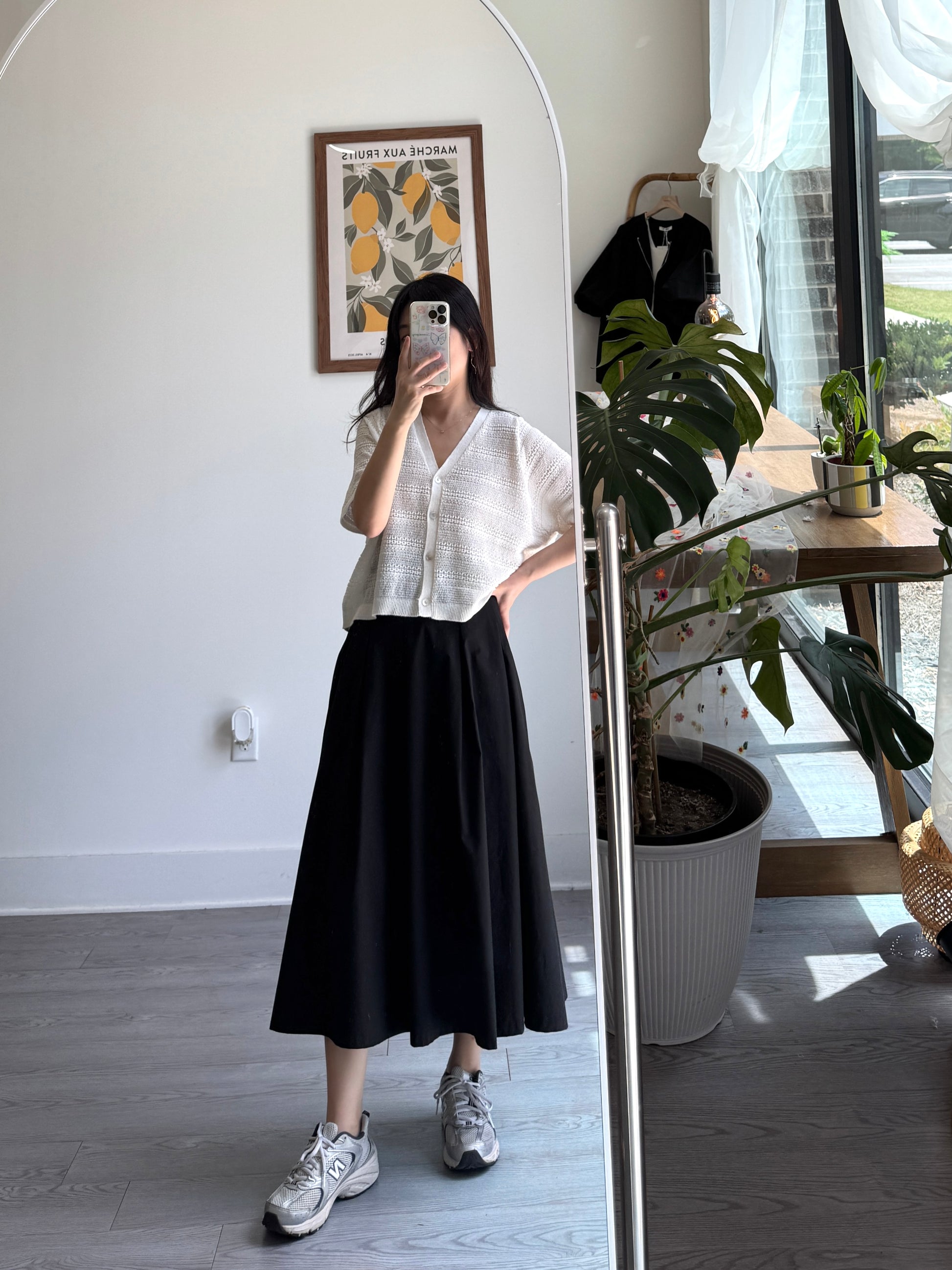 Pintuck Flare Skirt - AdoreMeU