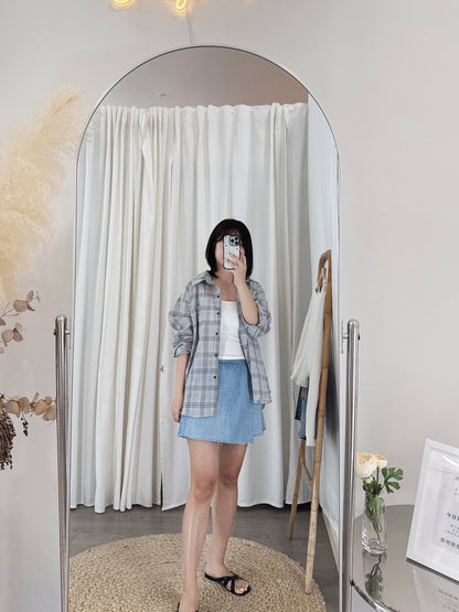 Denim Wrap Skirt