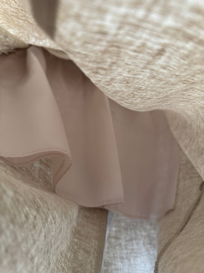 Front Slit Linen Skirt