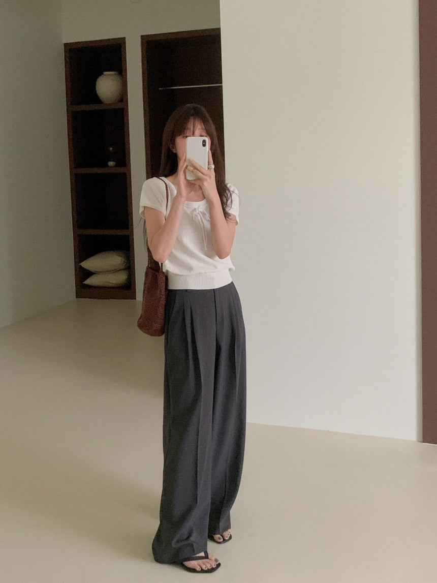 * From Ribbon Short Sleeve Knit