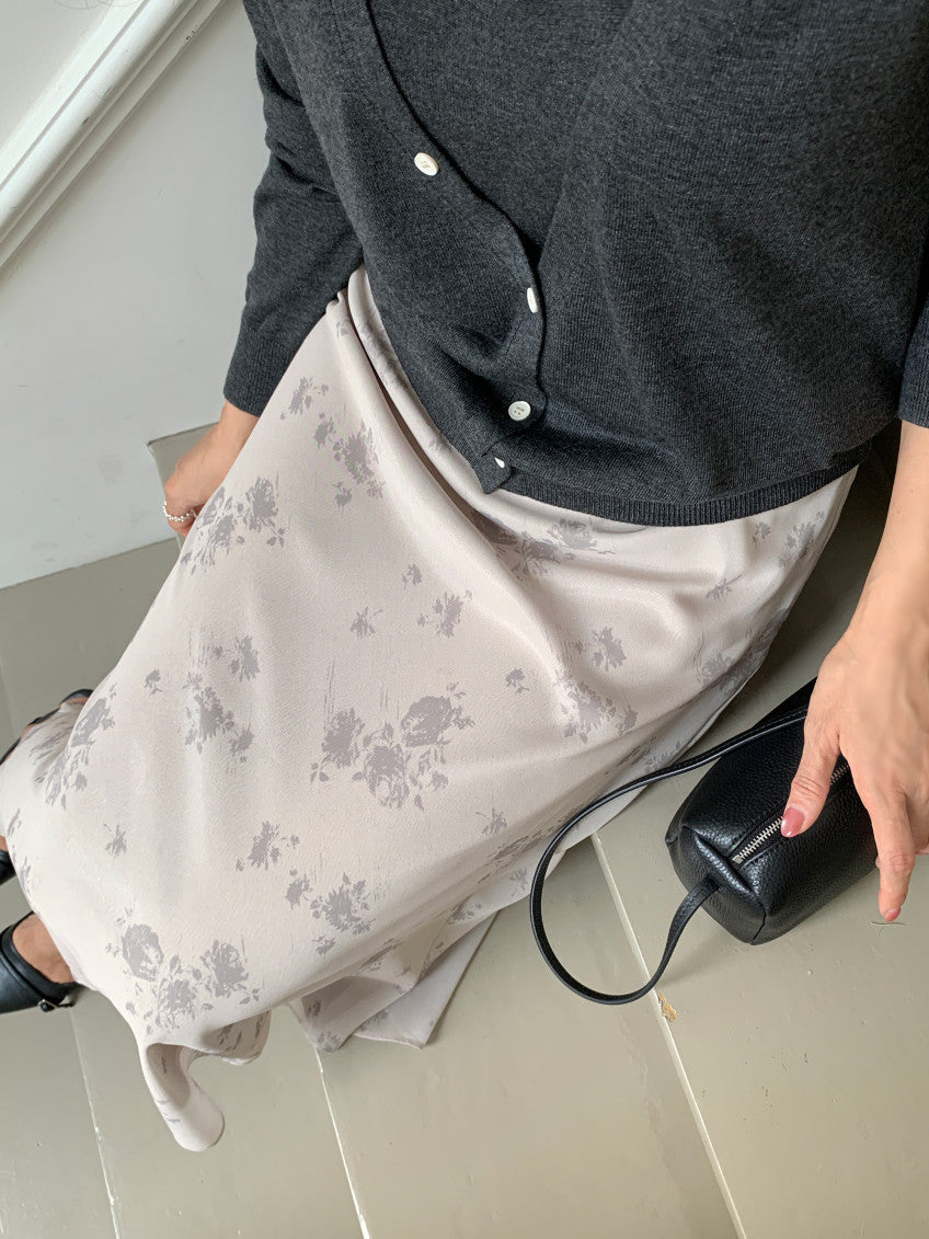 * Floral Midi Skirt