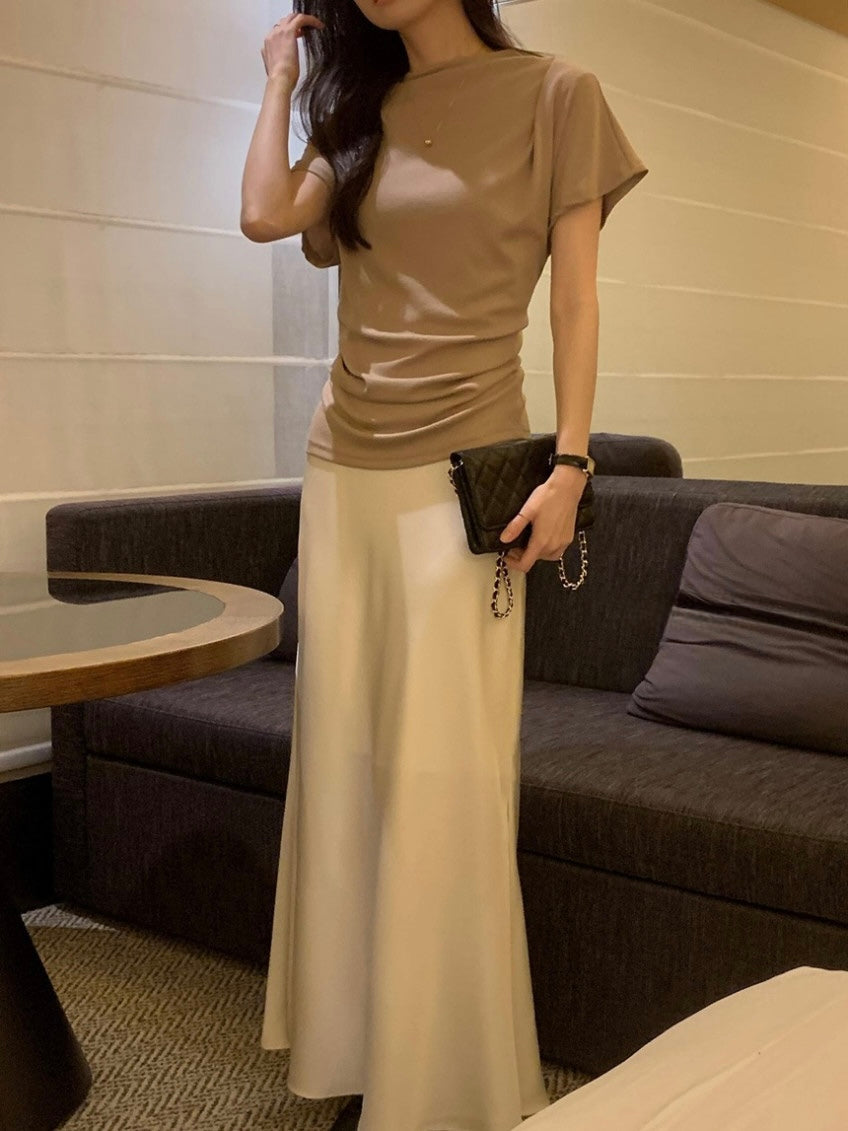 *  Elise Mock Neck Top