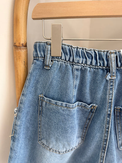 Pleated Denim Short - AdoreMeU