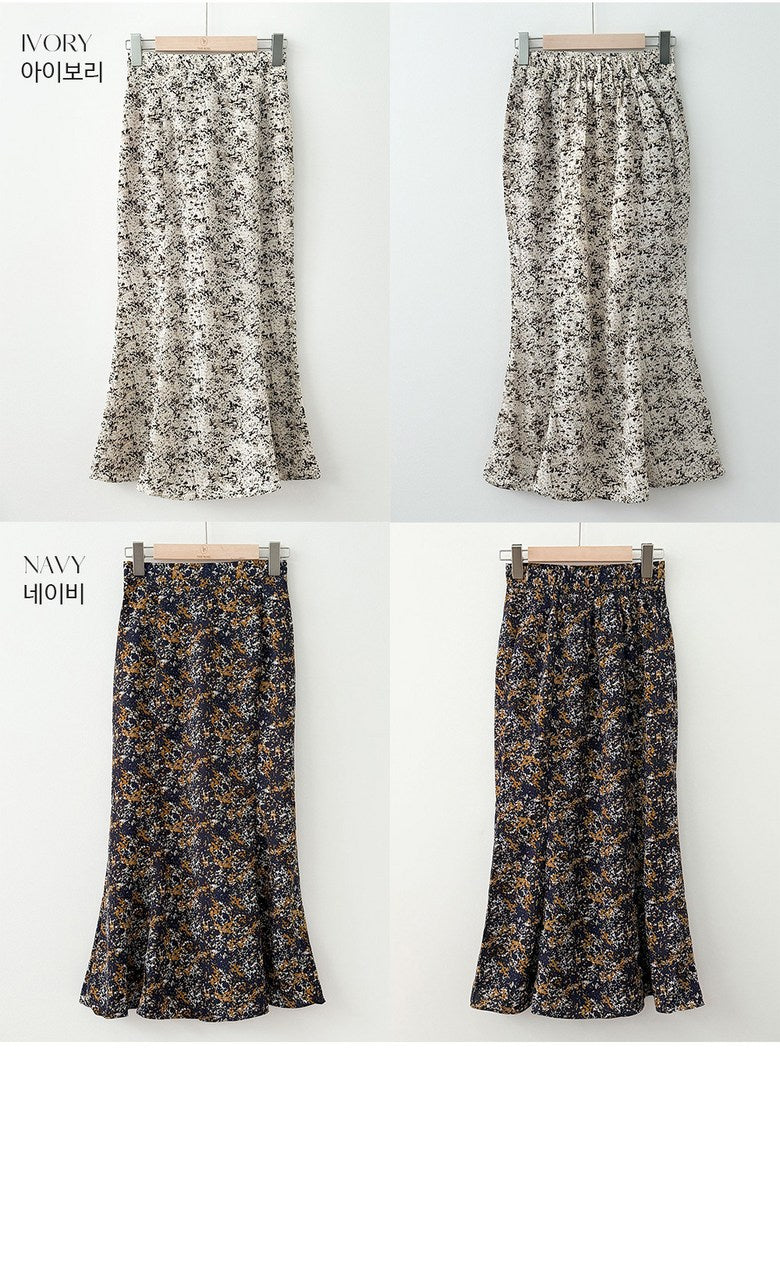 *Atreo Polka Dot Back-Banding Mermaid Skirt