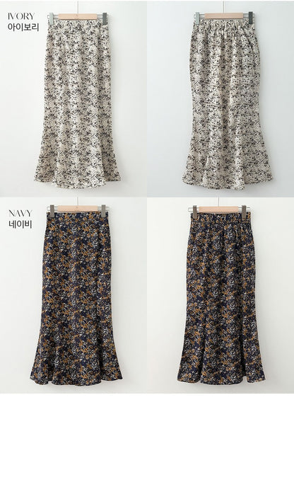 *Atreo Polka Dot Back-Banding Mermaid Skirt