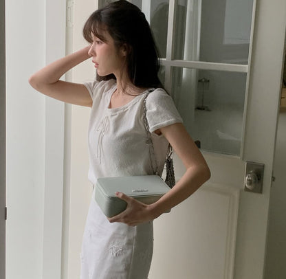 * From Ribbon Short Sleeve Knit