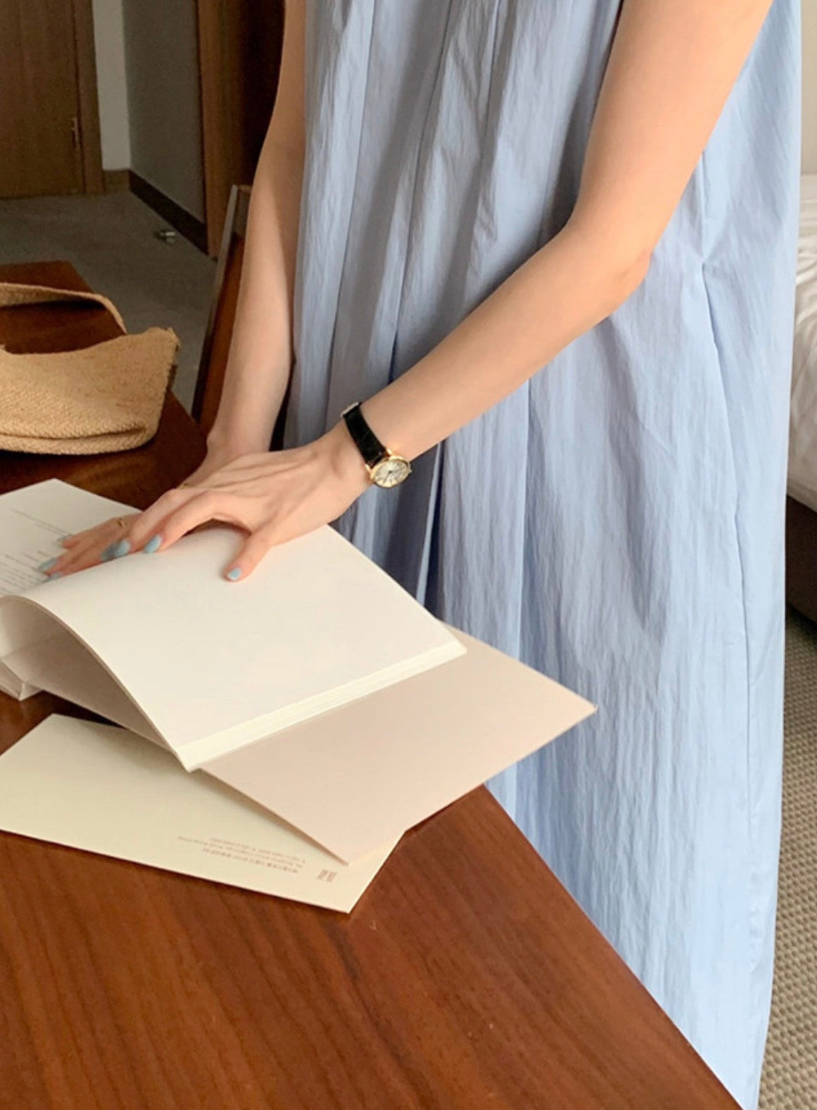 * Plain Pintuck Dress